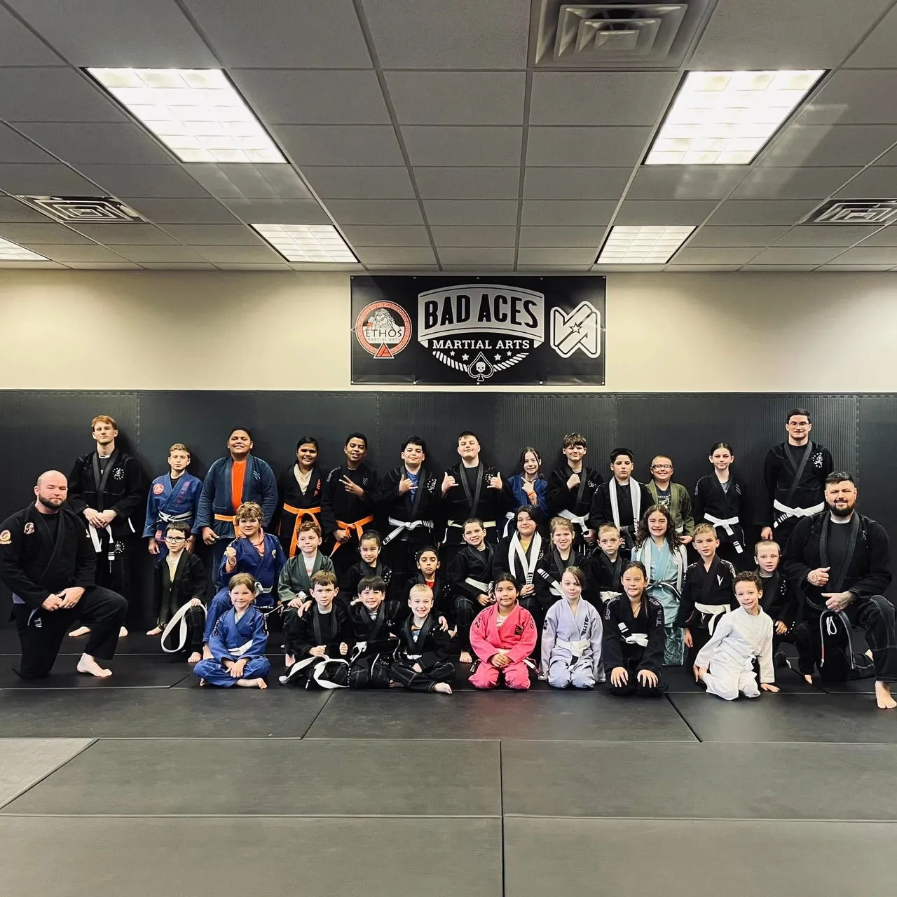 Bad Aces kids class group photo